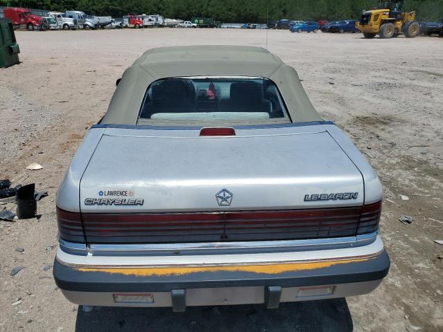 1C3XJ4534MG138602 - 1991 CHRYSLER LEBARON GRAY photo 6