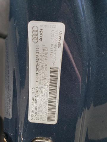 WAUVGAFH4BN000235 - 2011 AUDI S5 PRESTIGE 青色 照片 12