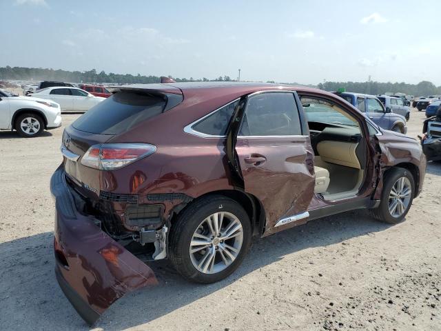 2T2ZB1BA1FC001794 - 2015 LEXUS RX 450H MAROON photo 3