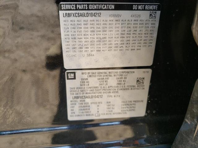 LRBFXCSA6LD104212 - 2020 BUICK ENVISION ESSENCE BLACK photo 13