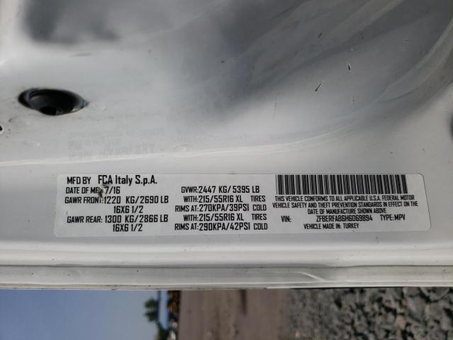 ZFBERFAB6H6D69894 - 2017 RAM PROMASTER Սպիտակ լուսանկար 14