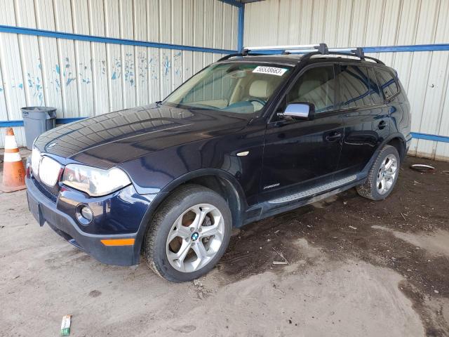 WBXPC93429WJ30691 - 2009 BMW X3 XDRIVE30I BLUE photo 1