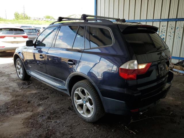 WBXPC93429WJ30691 - 2009 BMW X3 XDRIVE30I BLUE photo 2