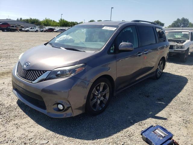 5TDXK3DC7FS678569 - 2015 TOYOTA SIENNA SPORT GRAY photo 1