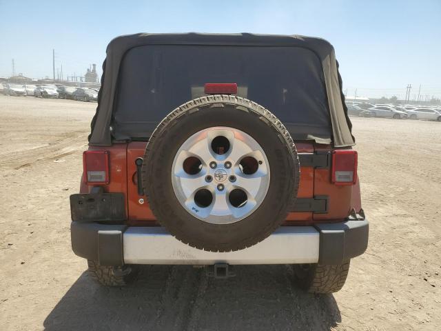 1C4AJWBG4EL256677 - 2014 JEEP WRANGLER SAHARA ORANGE photo 6