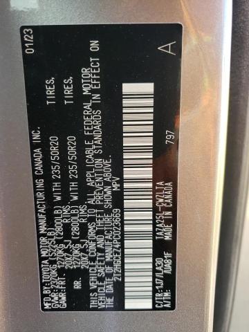 2T2HGCEZ4PC023669 - 2023 LEXUS NX 350 SILVER photo 14