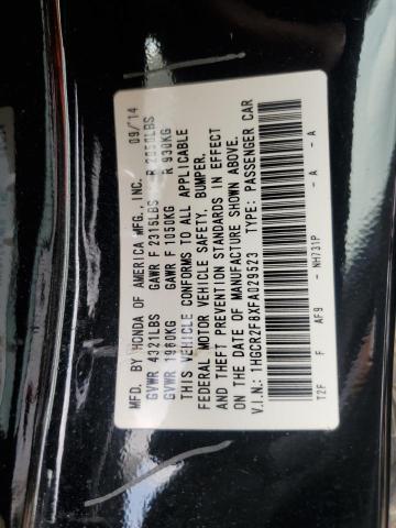 1HGCR2F8XFA029523 - 2015 HONDA ACCORD EXL BLACK photo 13