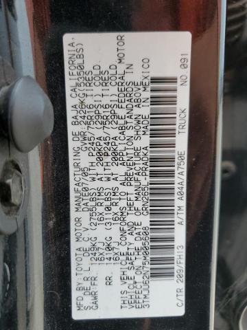 3TMJU62N75M005608 - 2005 TOYOTA TACOMA DOUBLE CAB PRERUNNER GRAY photo 12