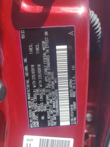 5TDHZRBH8NS256956 - 2022 TOYOTA HIGHLANDER XLE RED photo 13