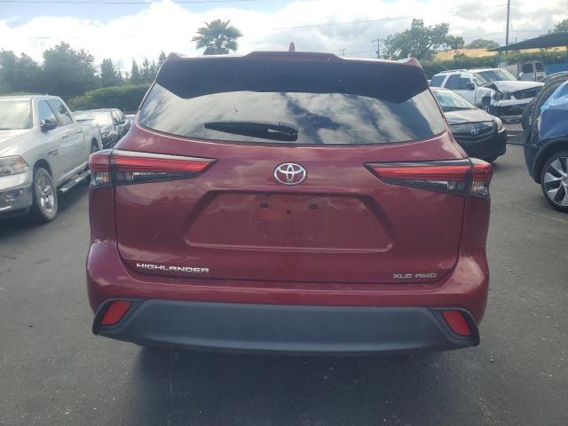 5TDHZRBH8NS256956 - 2022 TOYOTA HIGHLANDER XLE RED photo 6