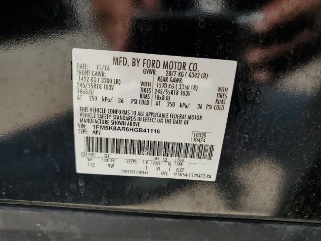 1FM5K8AR6HGB41116 - 2017 FORD EXPLORER POLICE INTERCEPTOR BLACK photo 13