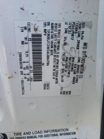 1FMRU13W34LB84786 - 2004 FORD EXPEDITION XLS WHITE photo 13