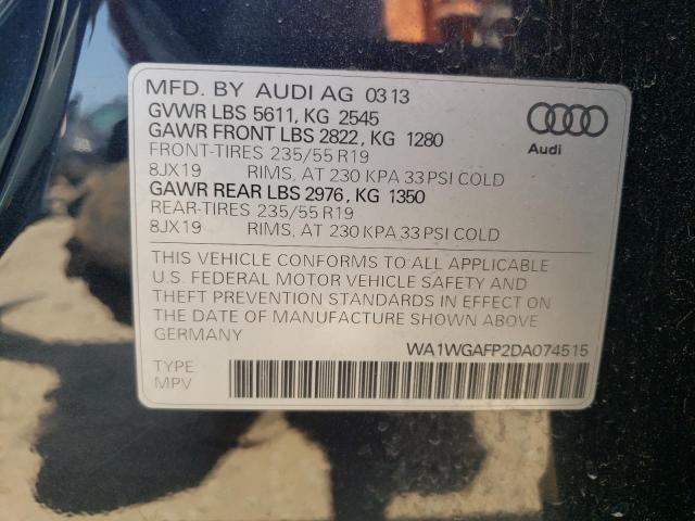 WA1WGAFP2DA074515 - 2013 AUDI Q5 PRESTIGE GRAY photo 12