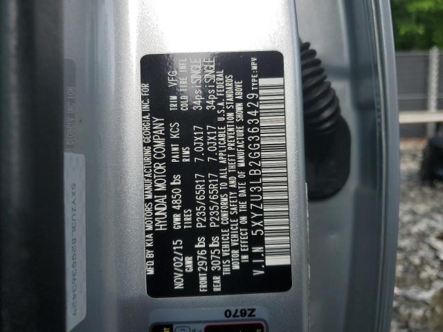 5XYZU3LB2GG363429 - 2016 HYUNDAI SANTA FE S SILVER photo 13