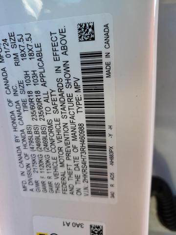 2HKRS4H73RH460988 - 2024 HONDA CR-V EXL 白色 照片 12