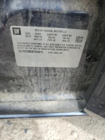 1G1PC5SB6D7304215 - 2013 CHEVROLET CRUZE LT 石墨色 照片 13