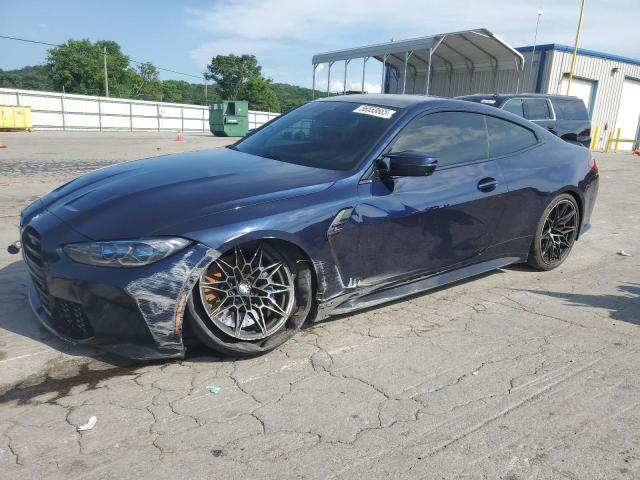 WBS33AZ04MCG68509 - 2021 BMW M4 COMPETITION BLUE photo 1