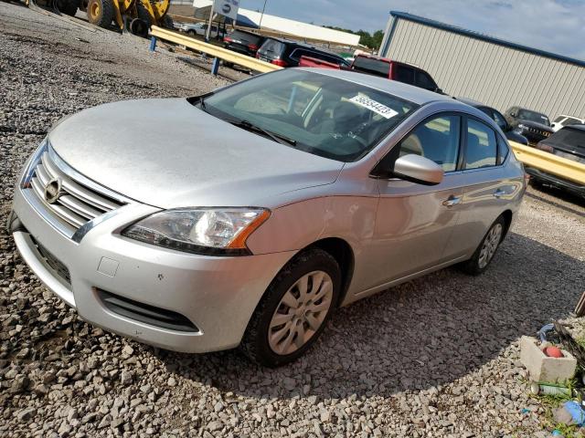 3N1AB7AP1EY224445 - 2014 NISSAN SENTRA S SILVER photo 1