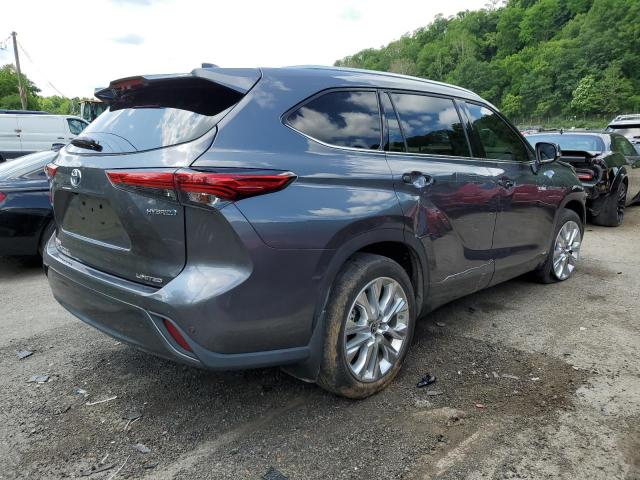 5TDDBRCH7MS532933 - 2021 TOYOTA HIGHLANDER HYBRID LIMITED GRAY photo 3