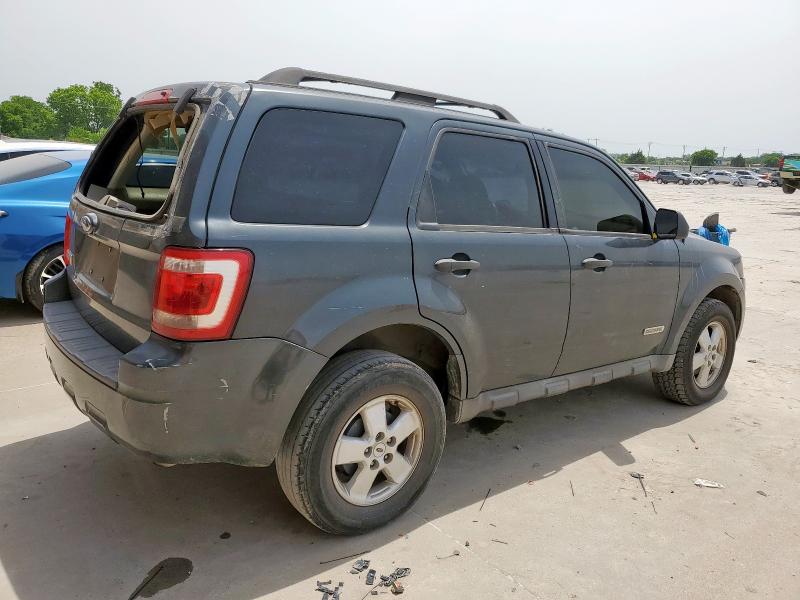 1FMCU03Z78KB76146 - 2008 FORD ESCAPE XLT 灰色 照片 3