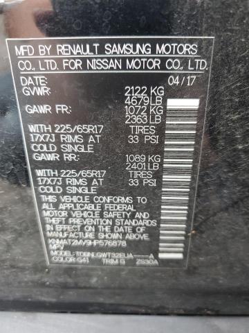 KNMAT2MV9HP576878 - 2017 NISSAN ROGUE S BLACK photo 13