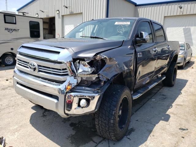 5TFAW5F10EX378768 - 2014 TOYOTA TUNDRA CREWMAX PLATINUM GRAY photo 1