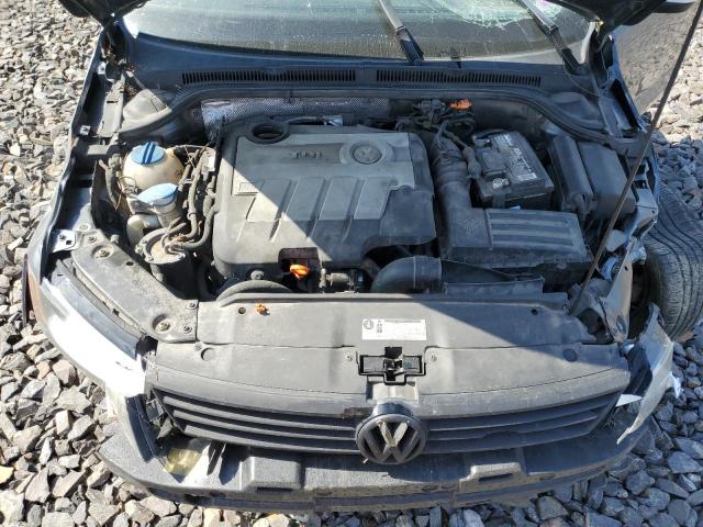 3VWLL7AJ1CM397365 - 2012 VOLKSWAGEN JETTA TDI GRAY photo 11