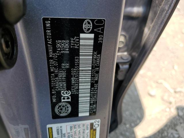 2T1KR32E55C551563 - 2005 TOYOTA COROLLA MA XR BLUE photo 12