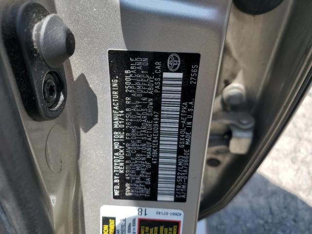 4T1BK1EB4EU094947 - 2014 TOYOTA AVALON BASE 金色 照片 12