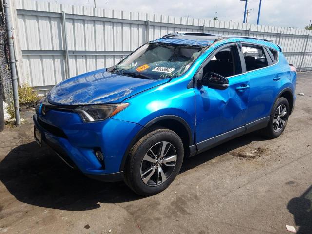 2T3RFREV0JW705215 - 2018 TOYOTA RAV4 ADVENTURE BLUE photo 2