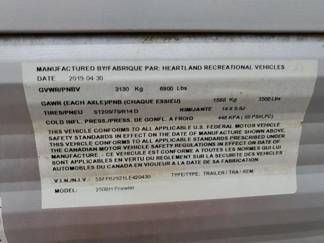 5SFPB2921LE420430 - 2020 HEARTLAND GATEWAY 双色 照片 10