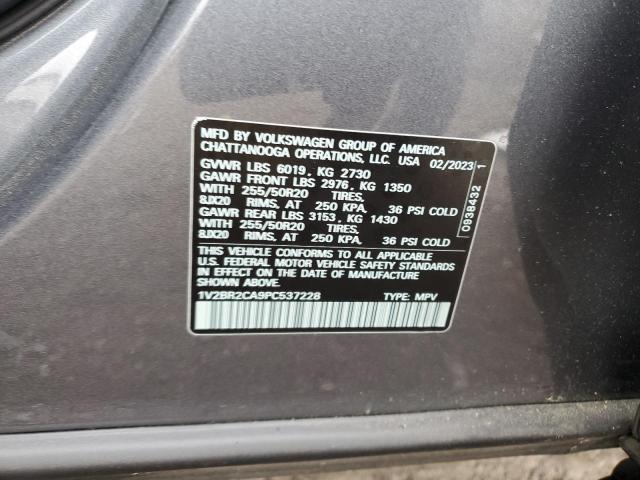 1V2BR2CA9PC537228 - 2023 VOLKSWAGEN ATLAS SEL GRAY photo 13