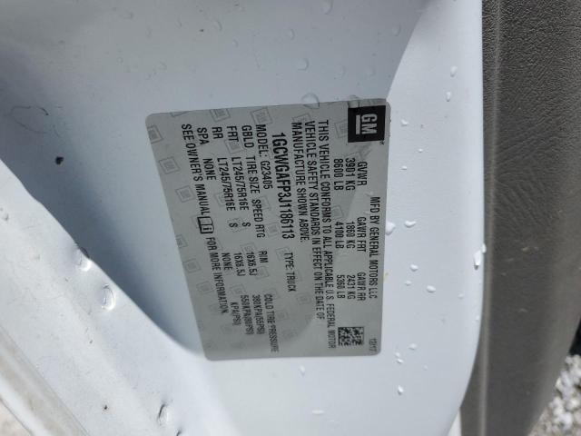 1GCWGAFP3J1186113 - 2018 CHEVROLET EXPRESS G2 WHITE photo 13