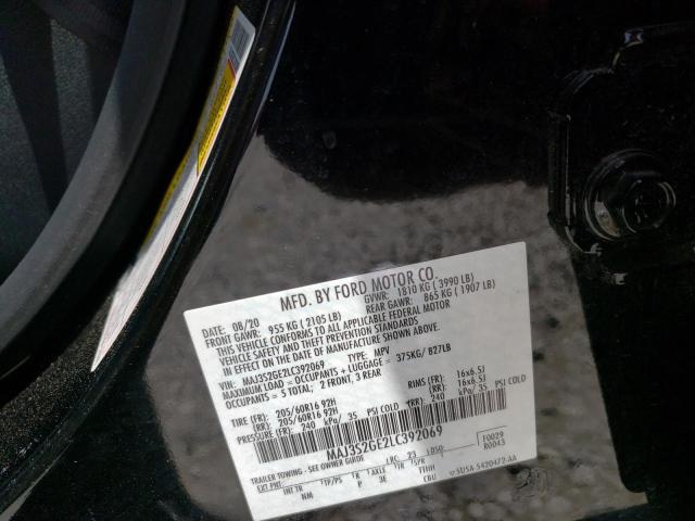 MAJ3S2GE2LC392069 - 2020 FORD ECOSPORT SE BLACK photo 14