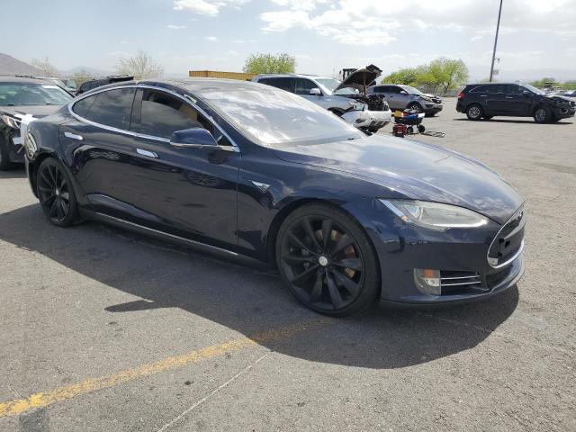 5YJSA1CGXDFP08283 - 2013 TESLA MODEL S BLUE photo 4
