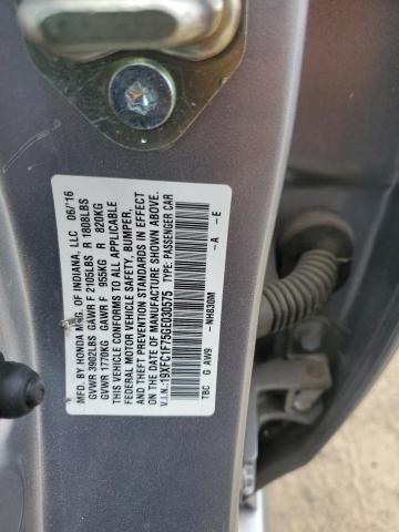 19XFC1F75GE030575 - 2016 HONDA CIVIC EXL 银色 照片 12