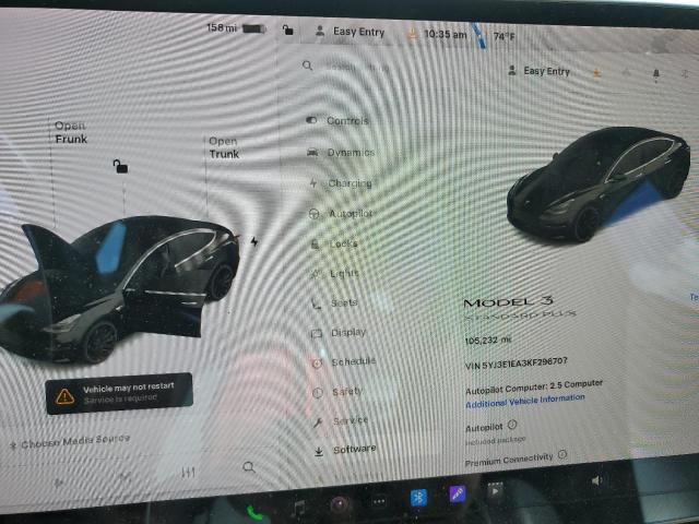 5YJ3E1EA3KF296707 - 2019 TESLA MODEL 3 黑色 照片 9
