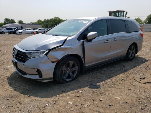 5FNRL6H56MB043167 - 2021 HONDA ODYSSEY EX SILVER photo 1