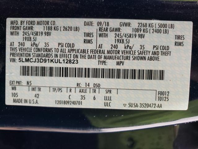 5LMCJ3D91KUL12823 - 2019 LINCOLN MKC RESERVE 蓝色 照片 13