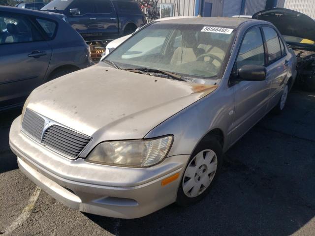 JA3AJ26E42U077996 - 2002 MITSUBISHI LANCER ES BEIGE photo 2