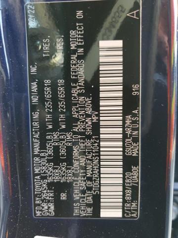 5TDGZRAH0NS110421 - 2022 TOYOTA HIGHLANDER XLE Mavi foto 13