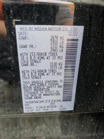 5N1DR3AC1PC222696 - 2023 NISSAN PATHFINDER S BLACK photo 14