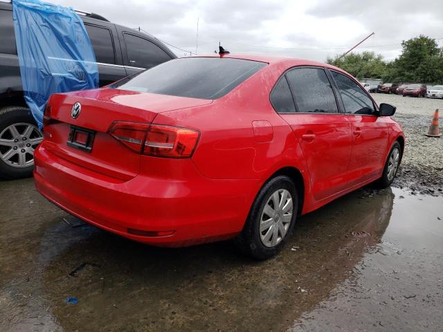 3VW2K7AJ6FM253538 - 2015 VOLKSWAGEN JETTA BASE RED photo 3