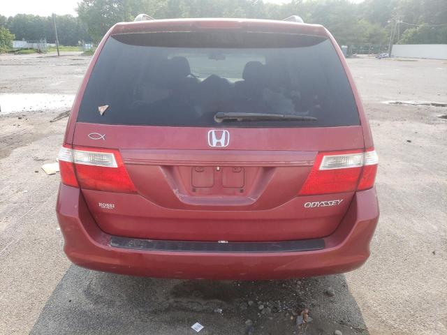 5FNRL38635B411474 - 2005 HONDA ODYSSEY EXL RED photo 6