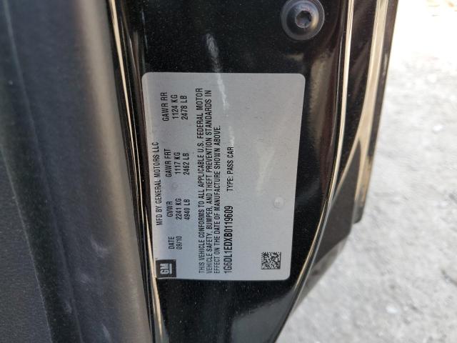 1G6DL1EDXB0119609 - 2011 CADILLAC CTS PERFORMANCE COLLECTION Siyah fotoğraf 12