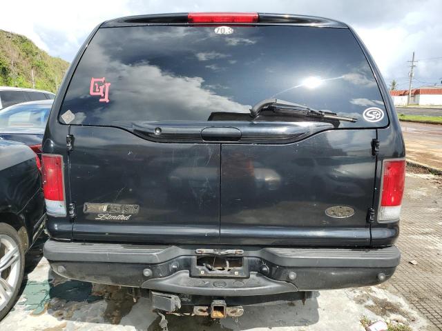 1FMNU42F13EA80656 - 2003 FORD EXCURSION LIMITED BLACK photo 6