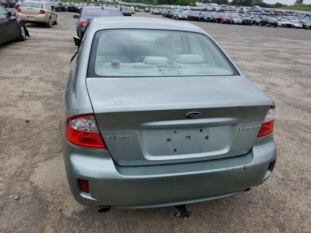 4S3BL616097233385 - 2009 SUBARU LEGACY 2.5I GREEN photo 6