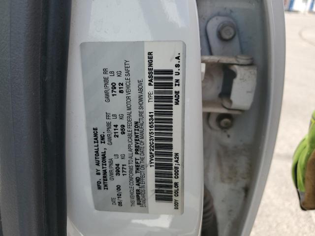 1YVGF22C3Y5165341 - 2000 MAZDA 626 ES 白色 照片 12