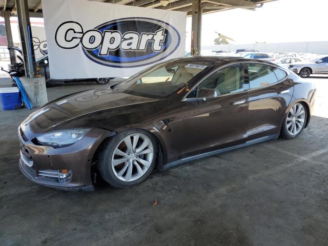 5YJSA1H10EFP67025 - 2014 TESLA MODEL S 棕色 照片 1