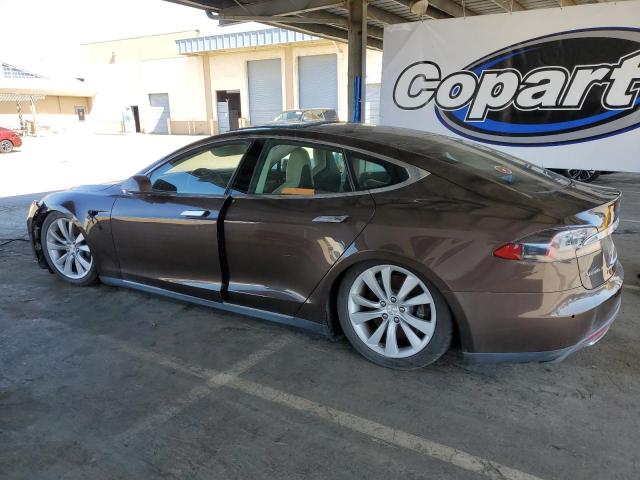 5YJSA1H10EFP67025 - 2014 TESLA MODEL S 棕色 照片 2